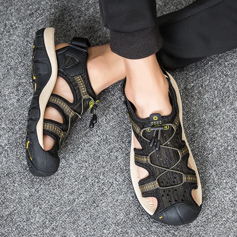 

Sandalias Hombre De Cuero Sandal Shoe Men Rubber Sandals Shoes Mens Summer Big Footwear Leather Outdoor Handmade