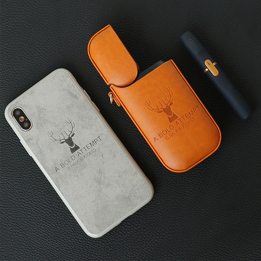 Роскошный чехол для электронной сигареты 4 цвета оленя защиты iqos 2 достойный