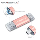 WANSENDA OTG USB флеш-накопитель, USB 128 и Type-C, 32 ГБ, 64 ГБ, 256 ГБ, 512 ГБ