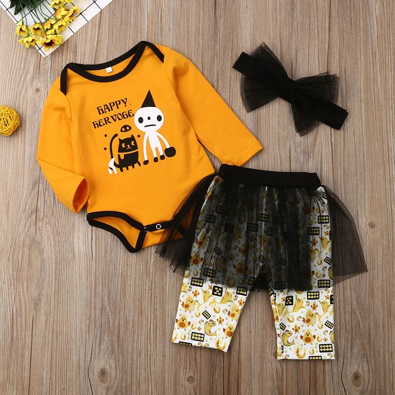 Комплект одежды для маленьких девочек коллекция 2019 года костюмы на Хэллоуин