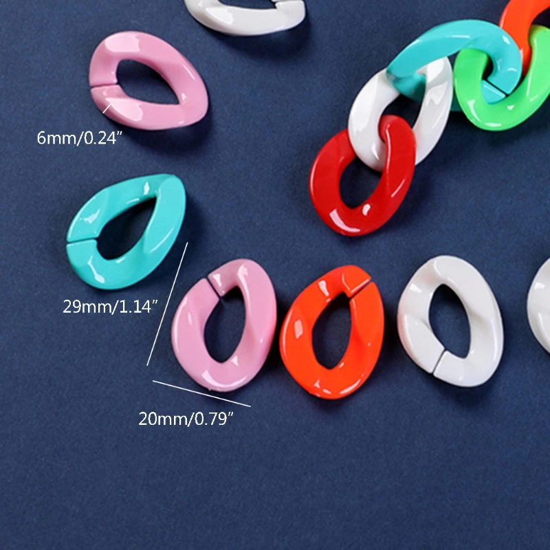 

100 шт., прочные акриловые соединительные кольца X7XB для поделок «сделай сам»