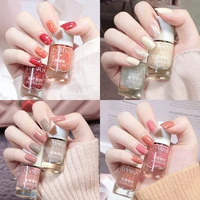 nail polish nude color transparent gel color peelable free baking multi color full coverage manicure used for gel nail polishs