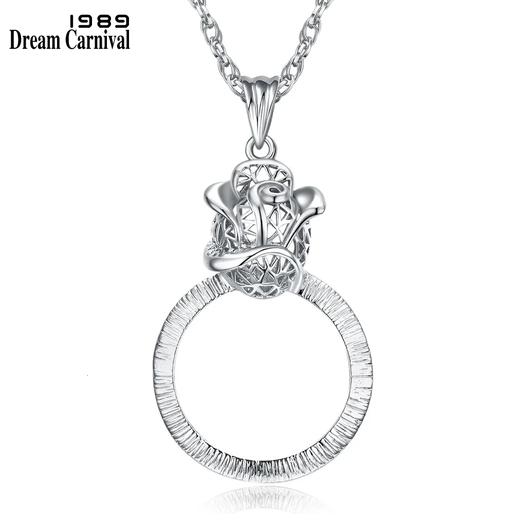 DreamCarnival 1989 ожерелье Роза Цветочное Ожерелье-цепочка для женщин чтение подвеска с увеличительным стеклом подарок для мам и родителей P-009