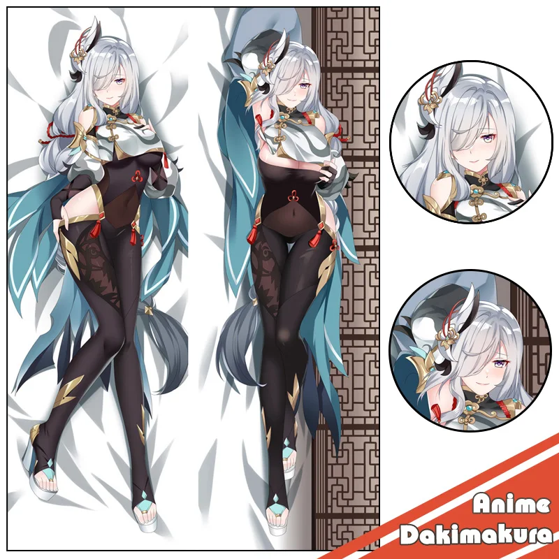 

Anime Game Genshin Impact Shenhe Dakimakura Pillow Cover Hugging Body Peach Skin / 2way Tricot Pillow Case Cosplay Prop