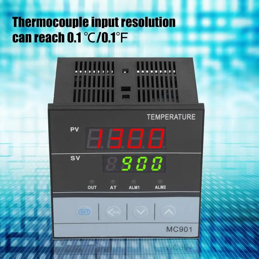MC901 цифровой PID регулятор температуры K Тип PT100 датчик входного реле SSR выход
