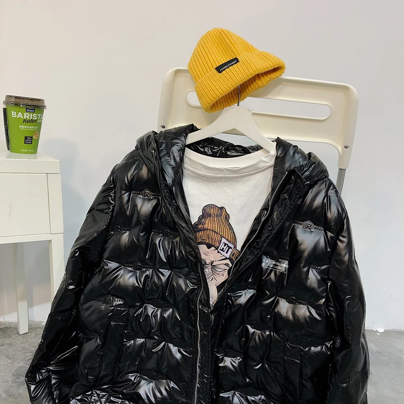 Зимний пуховик для мужчин толстый теплый белый на утином пуху мужская одежда с