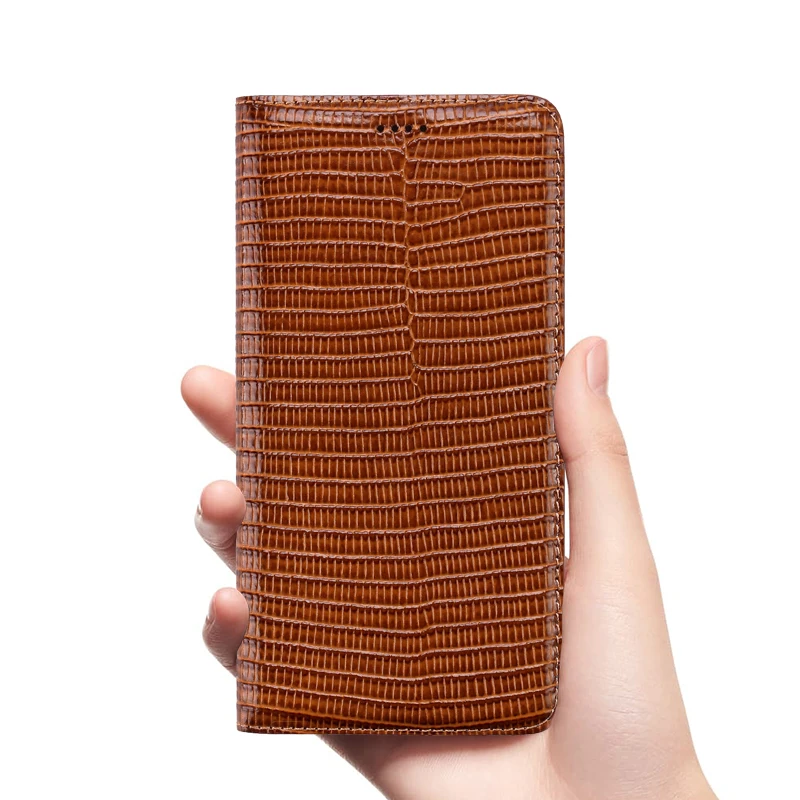 

Lizard grain genuine leather phone holster case for VIVO IQOO Pro 5G/VIVO IQOO 3 5G/VIVO IQOO phone card slot holder coque cover