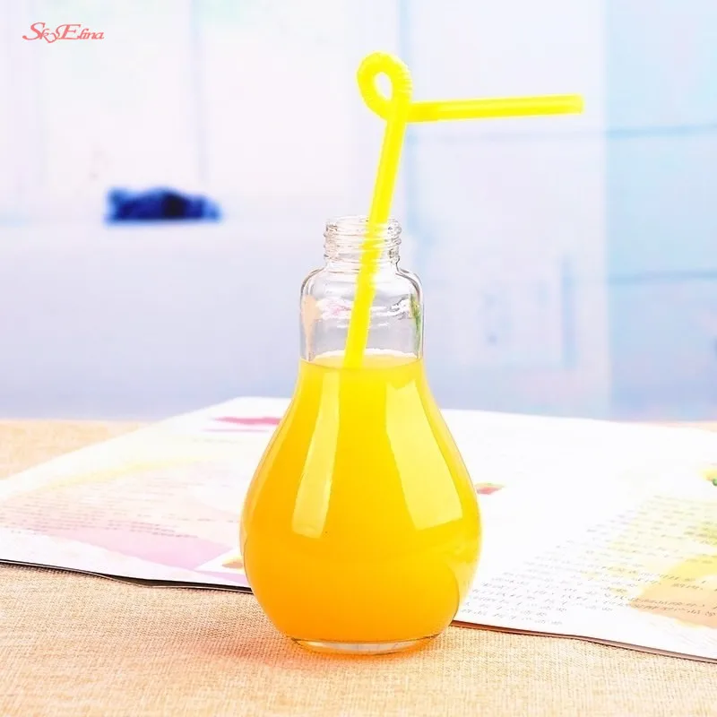 300/350 мл креативная летняя лампа бутылка для воды Милая Короткая модная молочного