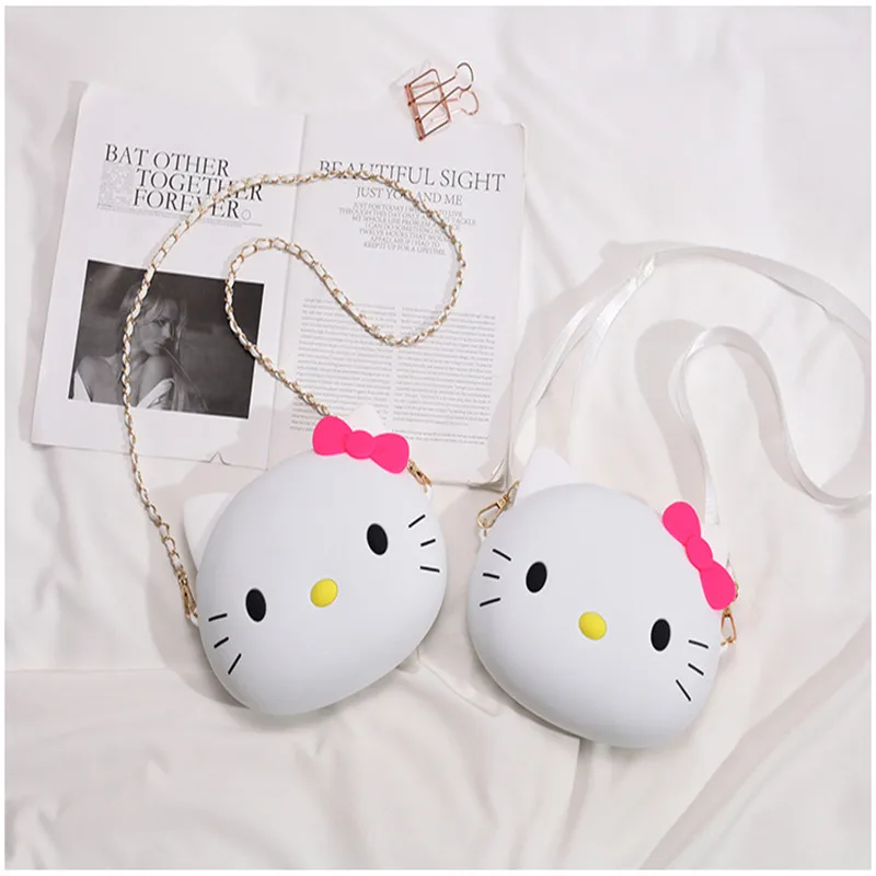 Мультфильм цепочка для кота сумки девочек в виде милого героя аниме кошка сумка