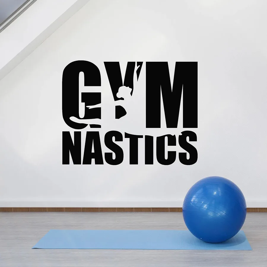 

Gymnastics Wall Decal Athletic Figure Dancing Girl Sport Vinyl Window Stickers Gymnasium Girls Bedroom Home Decor Mural C056