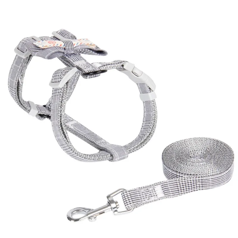 Ремень для кошки с бантом Регулируемый жилет нагрудный ремень Тяговая веревка