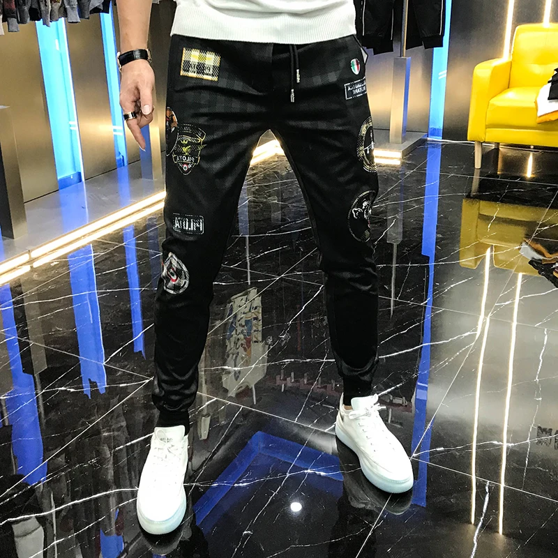 Новые крутые мужские модные повседневные штаны на осень 2020 Персонализированный