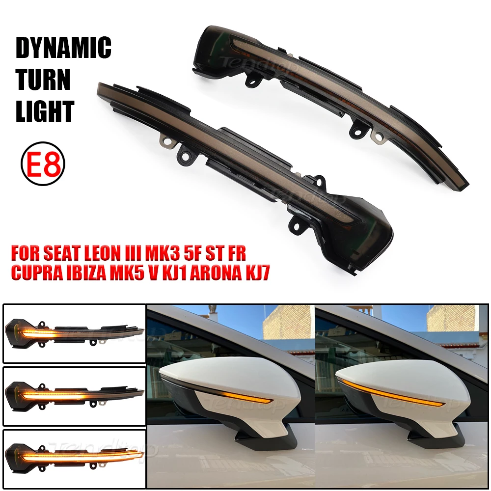 

Движущийся в воде светодиодный динамический фонарь для Seat Leon III Mk3 5F ST FR Cupra Arona KJ7 автомобильный аксессуар