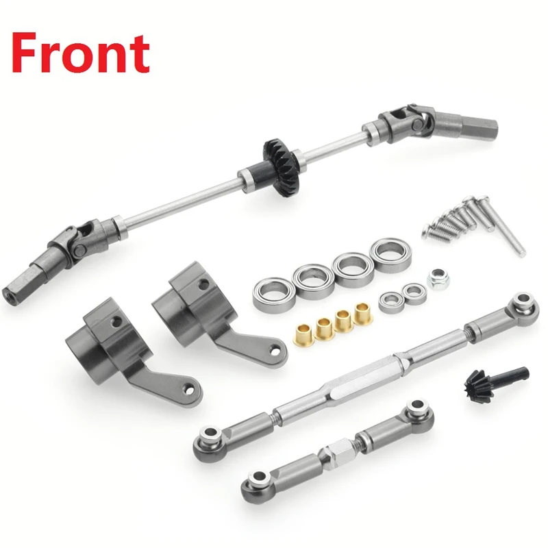 Engranaje de acero mejorado para coche teledirigido, engranaje de eje de puente para WPL, B14, B24, C14, C24, C34, C44, B16, B36, Q60, 1/16-4
