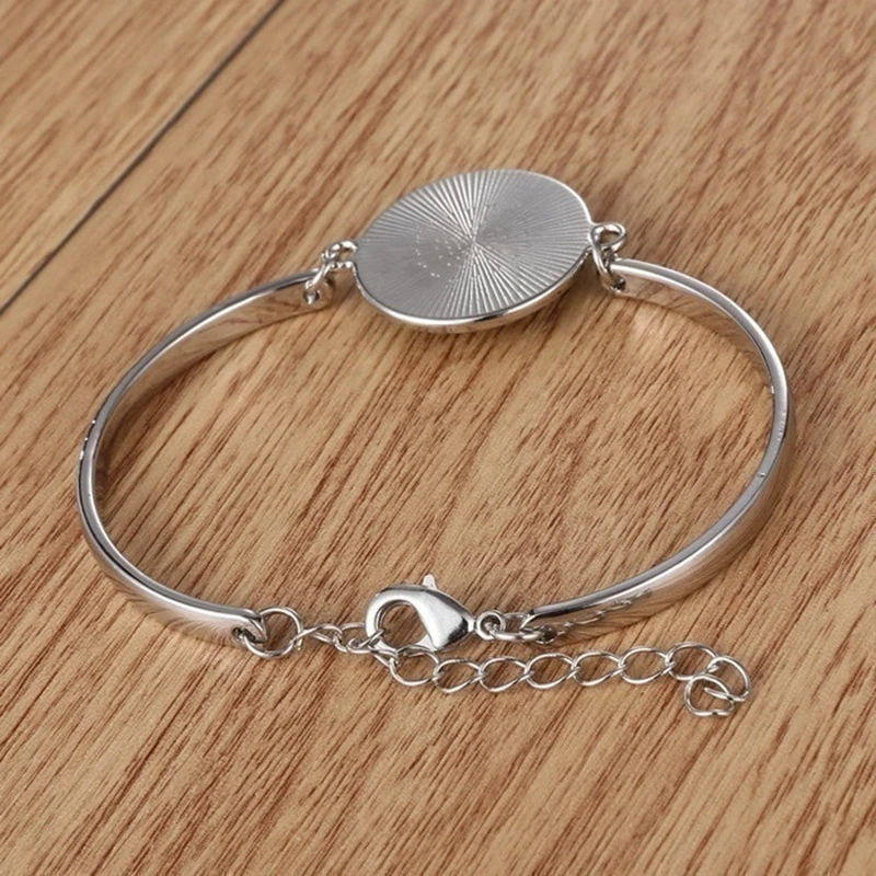 

Yin Yang Black and White Tai Chi Bracelets Glass Cabochon Jewelry Bangles Yoga Lovers Gift