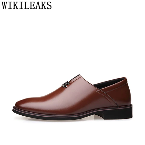 Парикмахерская элегантная мужская обувь, мужская обувь из натуральной кожи, формальные мужские туфли Wikileaks, Классические мужские туфли