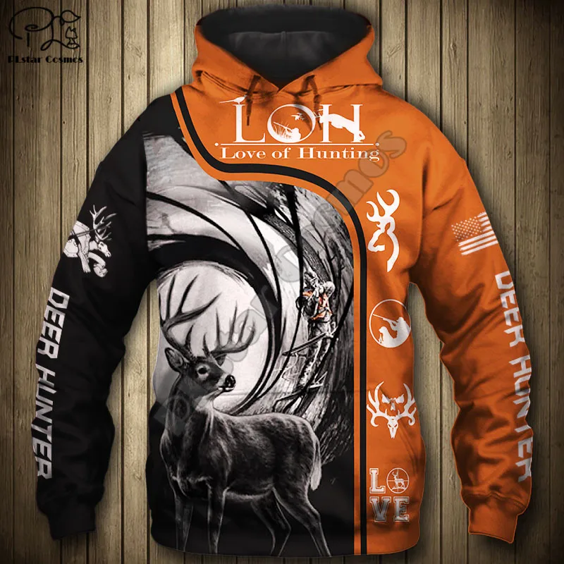 PLstar Cosmos Олень Охота флаг США 3D печать Новинка 2021 модные толстовки свитшоты на