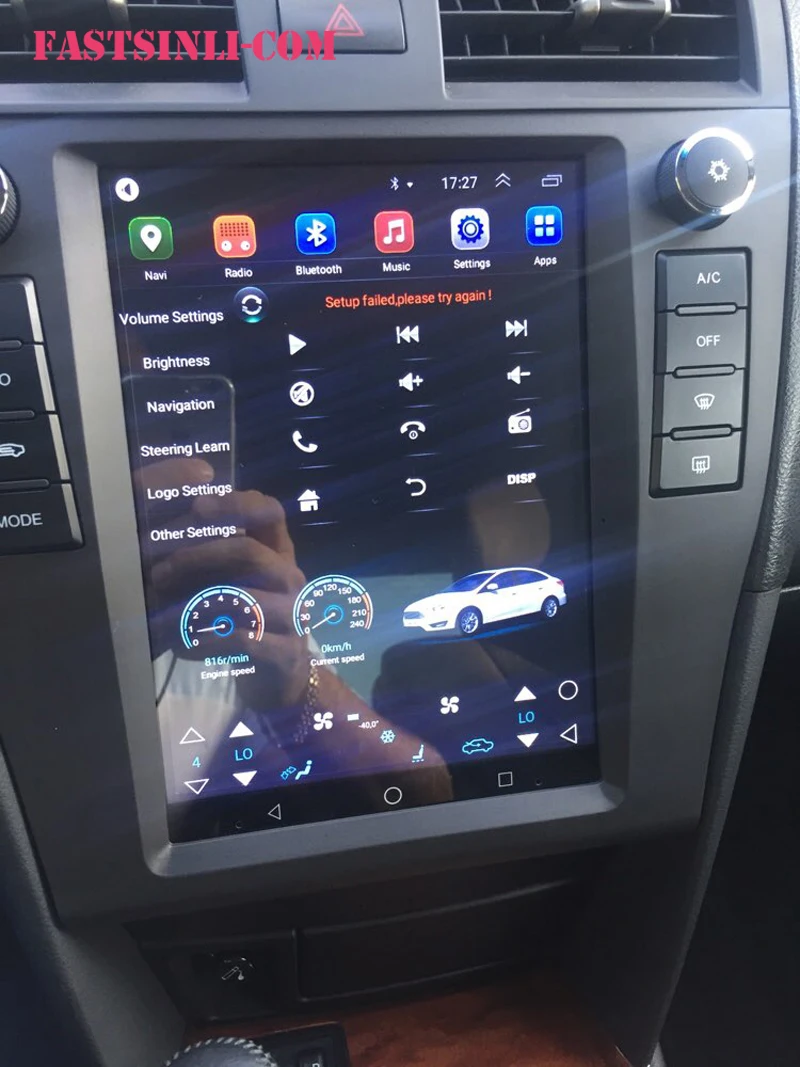 CarPlay Tesla стиль мультимедийный плеер Android8.1 вертикальный экран gps для Toyota Camry 2006-2012 радио gps навигация