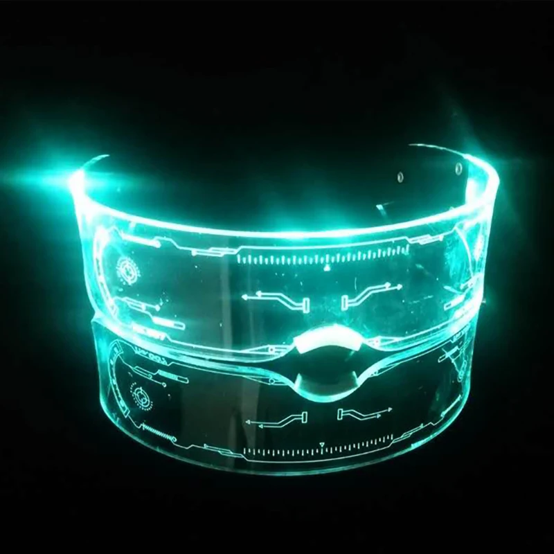 Светодиодный Прохладный красочные светящиеся очки светильник вверх козырек
