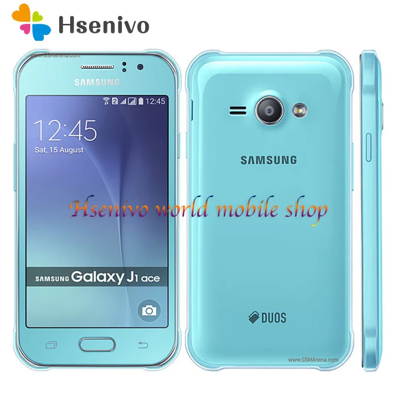Восстановленный Samsung J1 Galaxy Ace J110 4G LTE две sim карты Android 4 Гб ПЗУ Wi Fi GPS двухъядерный 3