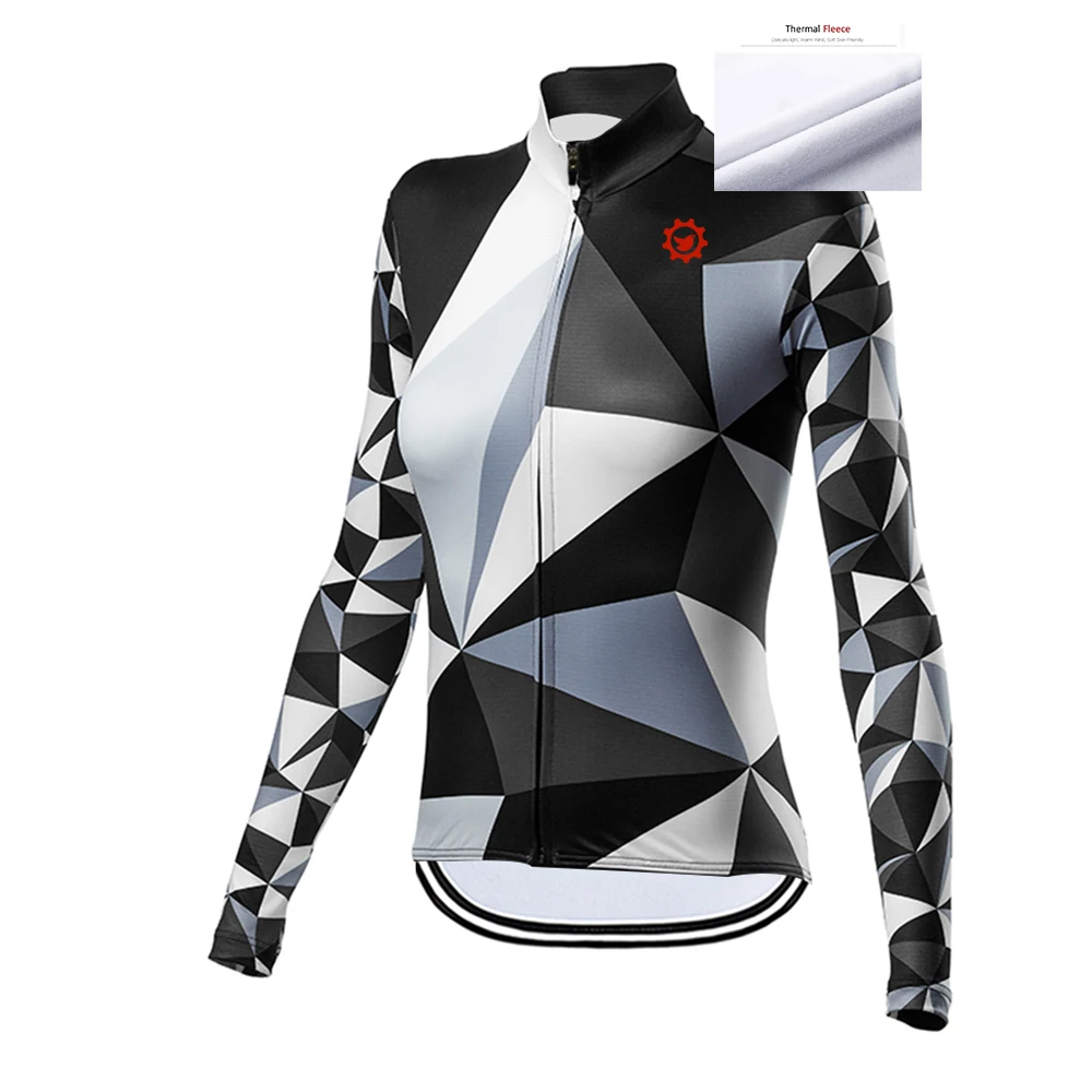 

Women 2020 Winter Cycling Jersey Long Sleeves Fit Comfortable Road Bike Tops MTB Jersey Jerseys Fleece To Keep Warm Tops