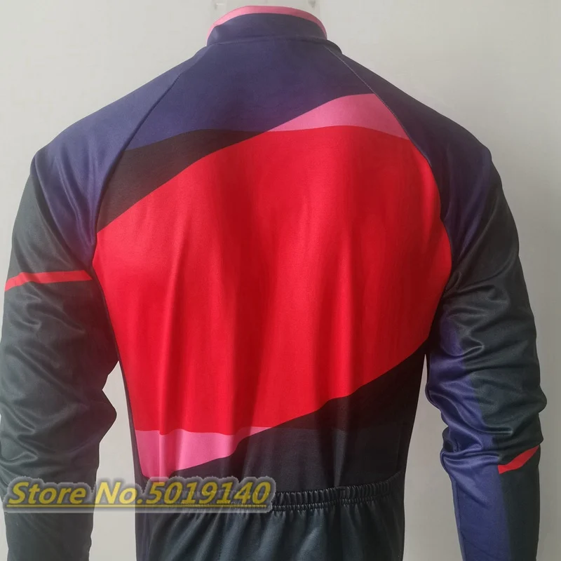 Топы Шестерни Зимние Велоспорт Джерси Для мужчин с длинным рукавом горный