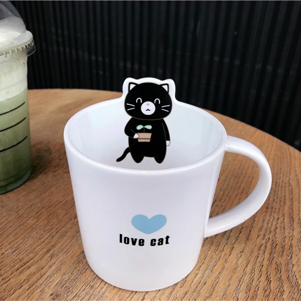 

Cat Cute Mug Nordic Creative Ceramic Coffee Cartoon Smoothie Milk Mug Tall Breakfast Tazze Colazione Bar Supplies DE50MK