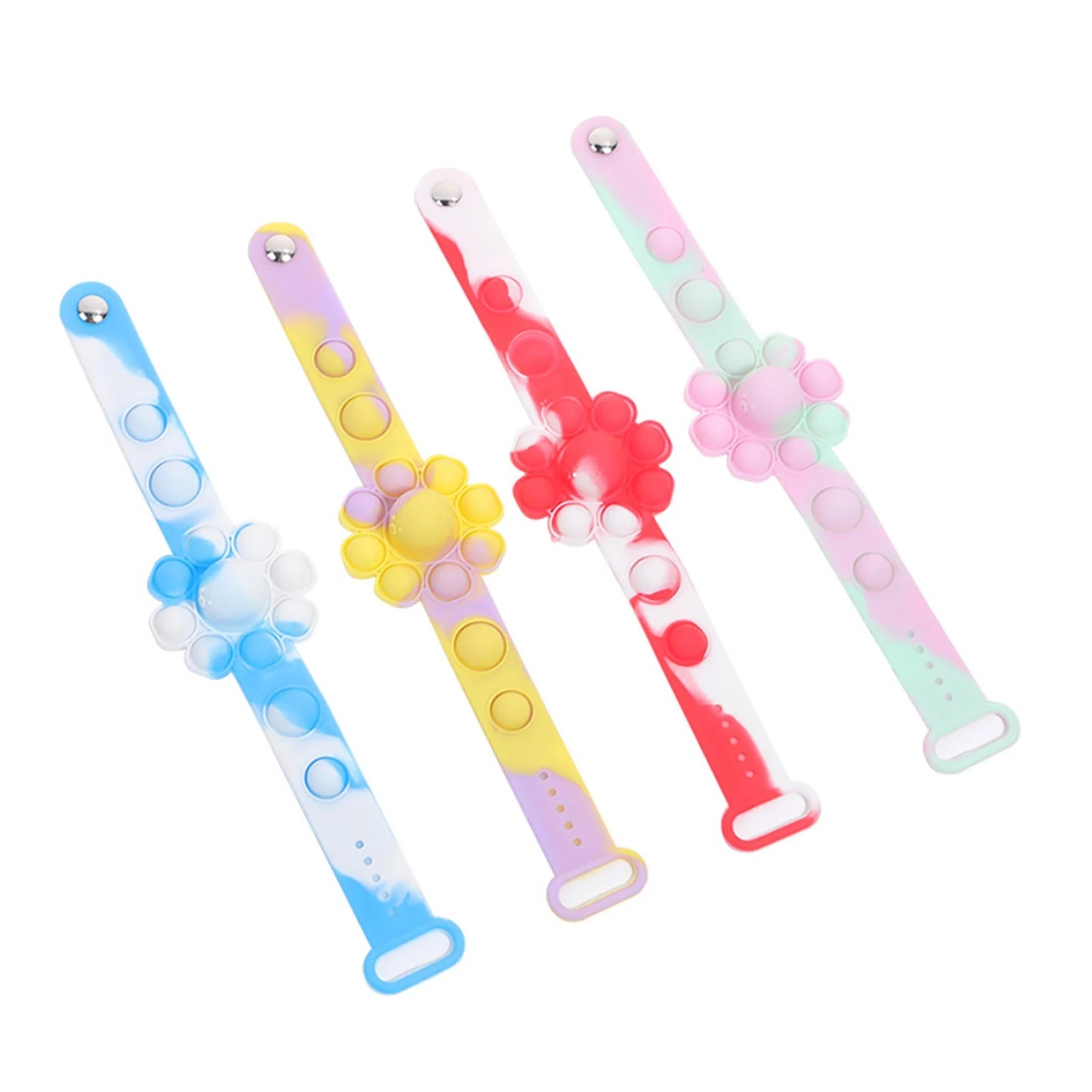 

New Fidget Toys For Children Pops Its Push Bubble Dimple Bracelet Decompression Toy Adults Anti Stress Reliever Sensory Toy Gift