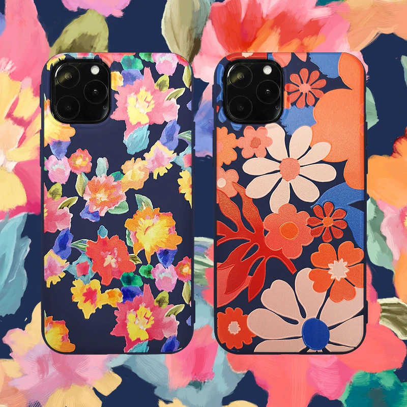 Ажиотаж Модное Новое Брендовое платье с цветочным узором чехол для iphone 11 pro max X XR XS
