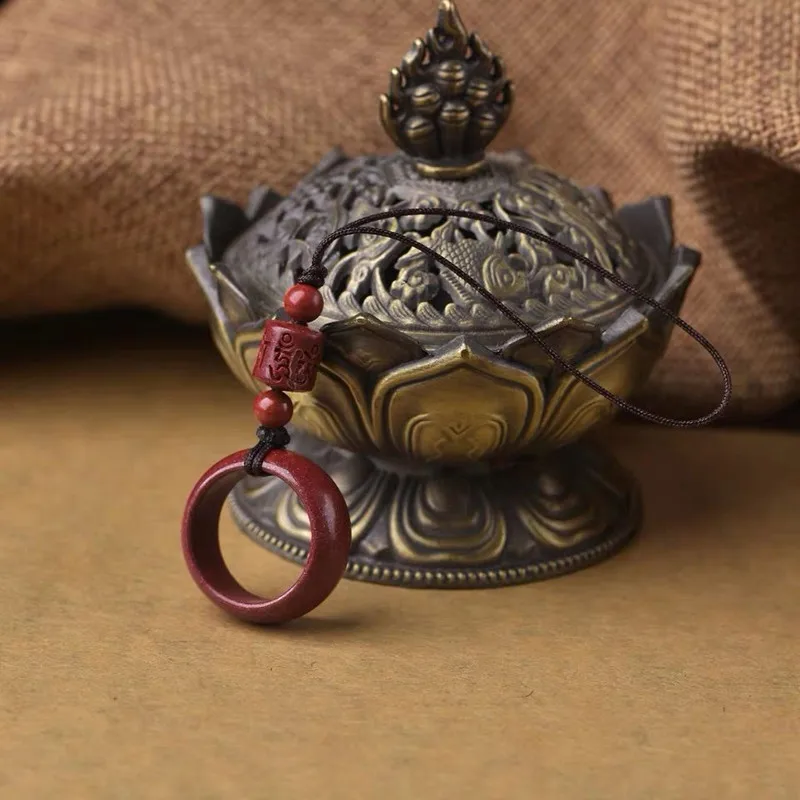 

OriginalDIY hand-woven cinnabar mobile phone chain purple gold sand ring mobile phone chain jewelry pendant mobile phone pendant