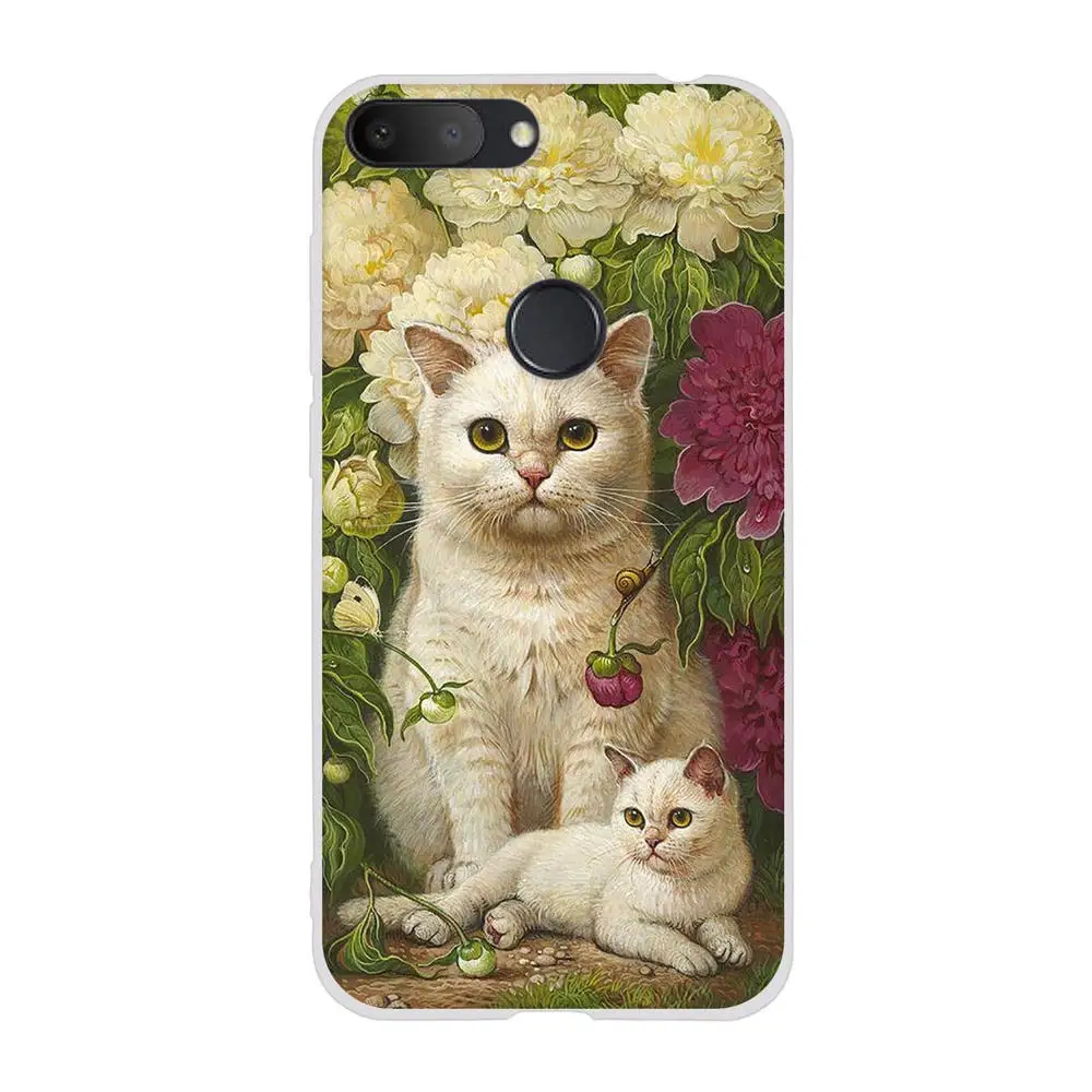 Чехол для Alcatel 1 S 1 S с милым рисунком кота из мультфильма, Мягкая силиконовая задняя крышка для Alcatels 1s 5024D, чехол для телефона