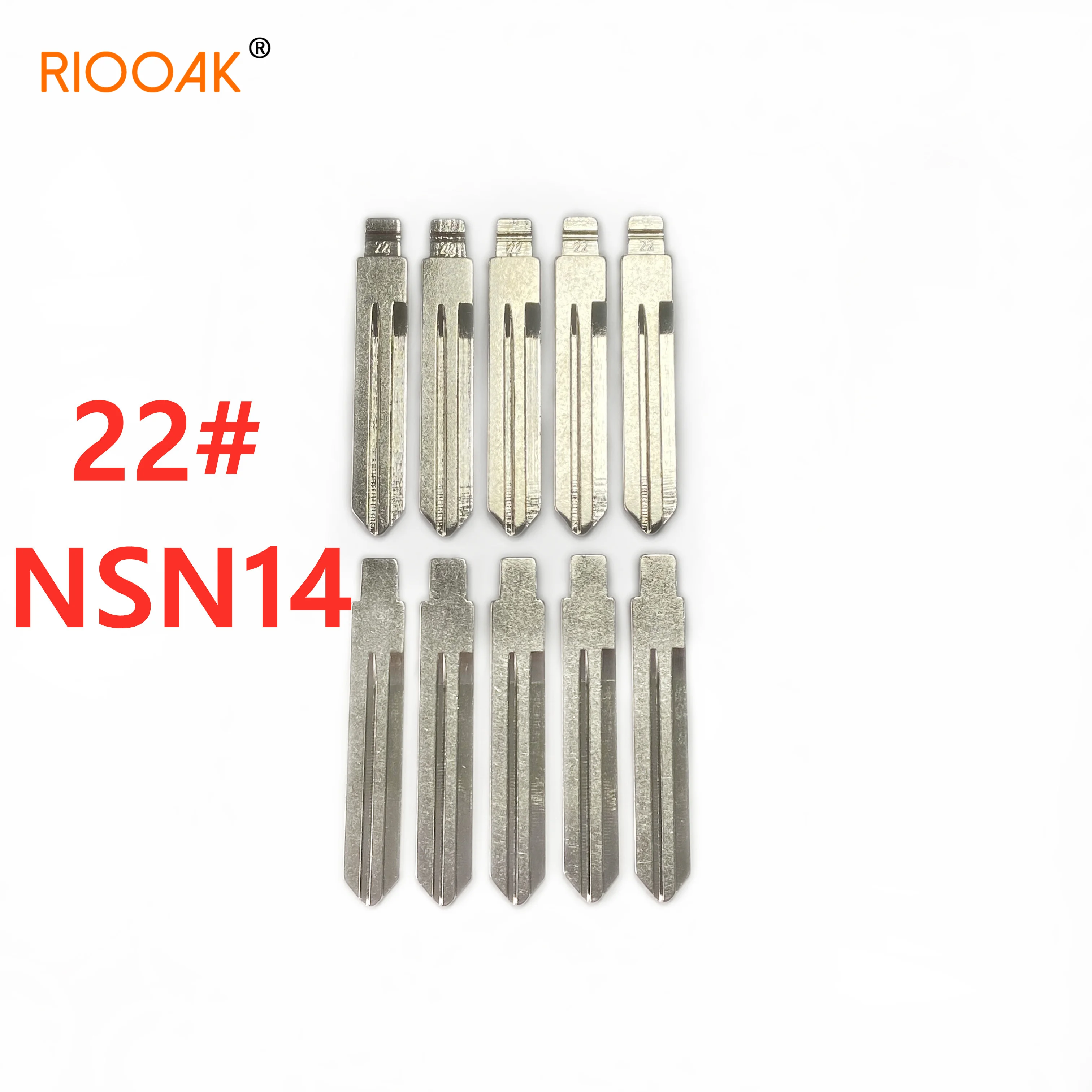 RIOOAK 10 pcs/lot #22 lishi NSN14 Metal Blank Uncut Flip KD/