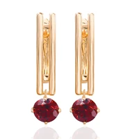 hanreshe gold color stud earrings vintage jewelry copper red white green mini zircon christmas pretty copper earring woman gift
