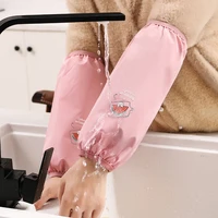 new autumn and winter waterproof and antifouling sleeves for female adult students cartoon down jacket sleeves working sleeves