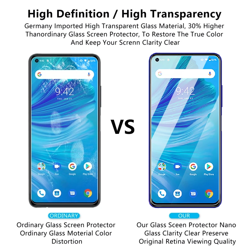 2 шт./лот закаленное стекло для UMIDIGI F1 F2 Защита экрана umidigi a5 pro a3 prower 3 X защитная
