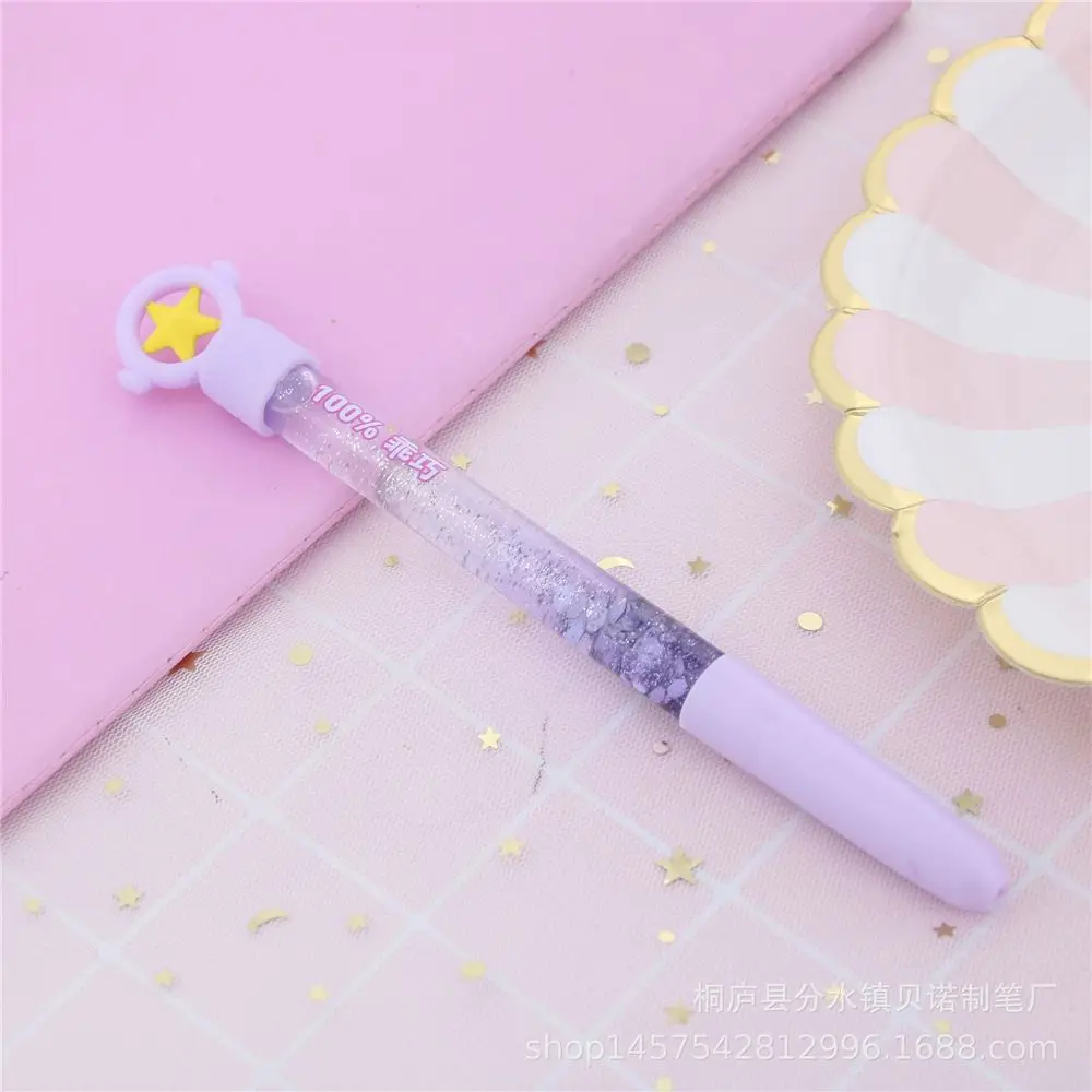 purple Лимит показывает 1 шт. 0,5 мм Kawaii, милые канцелярские принадлежности Единорог зыбучие пески гелевая ручка подпись ручка школьные офисные принадлежности подарок для ребенка подарок - Цвет: purple