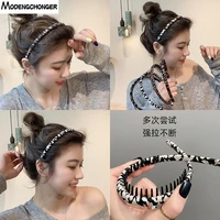 new fashion headbands anti slip hair hoop with teeth hair elastic band headwear hairbands for women girls hair accessories hot