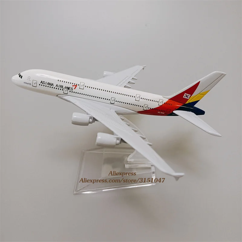 Сплав металла Korean Air Asiana авиакомпаний A380 литья под давлением модель самолета Airbus