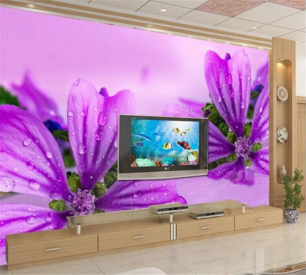 Обои по индивидуальному заказу романтическая Китайская орхидея фиолетовый