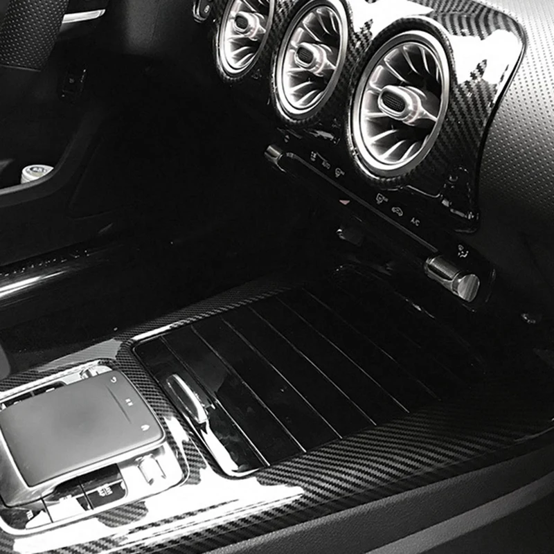 

Carbon Fiber Center Console Protection Frame Trim Cover for Mercedes Benz A Class W177 2019