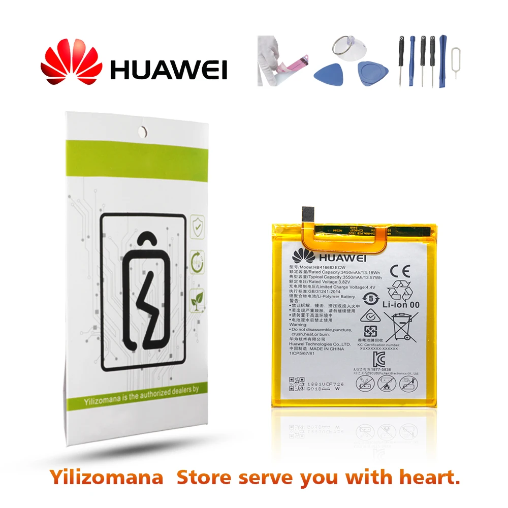 Аккумулятор для huawei NEXUS 6P HB416683ECW 3450 мАч для huawei Nexus 6P H1511 H1512 Сменный аккумулятор для телефона с 9 инструментами