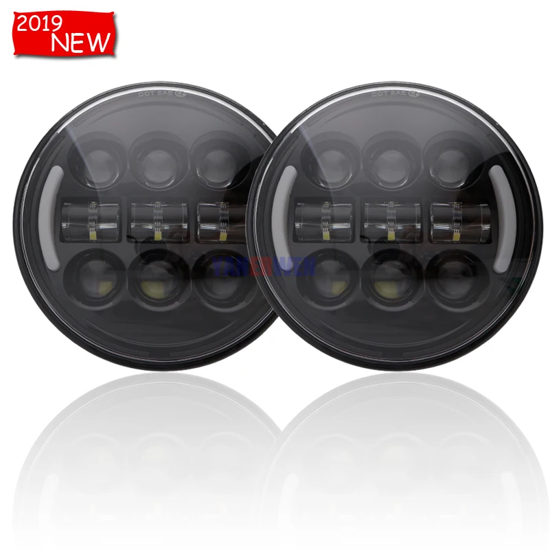 2 X 5.75 inch Iron 883 Dyna Headlamp 5.75&quot LED Headlights DRL for Triumph Rocket iii 3 Speed Tripl &amp Street Triple 5 3/4&quot Lamp |