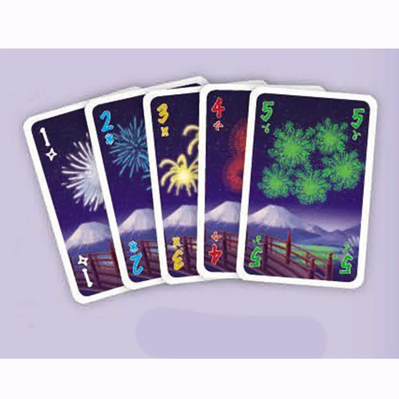 Настольная игра HANABI с карточками для 2 5 игроков легко играть в веселую игру