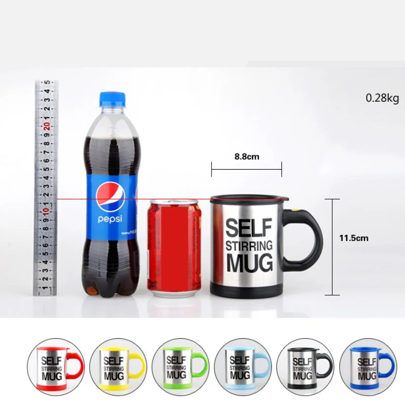 400ml Self Stir Mug Electric Automatic Mixing Spinning Stainless Steel Stirring Coffee Cup for Home Office | Дом и сад