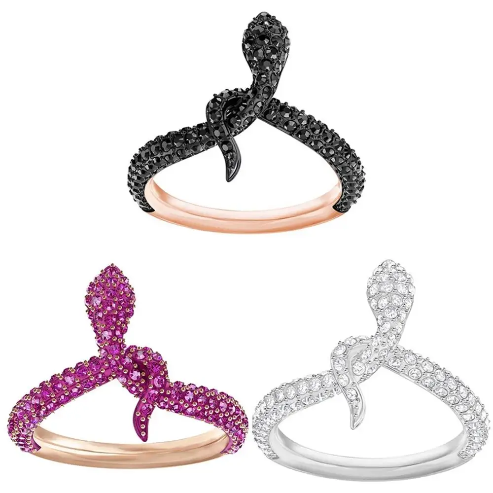 

2021 Fashion Jewelry SWA Exquisite Nature Modeling New Snake Pattern Black And White Pink Charm Bracelet Luxury Bracelets