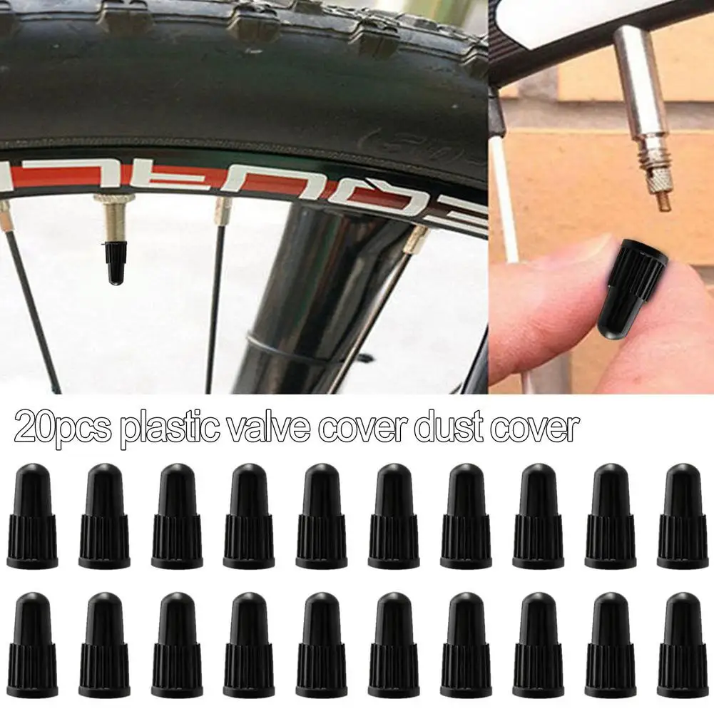 

20PCS Tyre Valve Dust Covers Plastic Tire Valve Protective Cover Mountain Bike French/American Valve Caps Bicycle Accessories