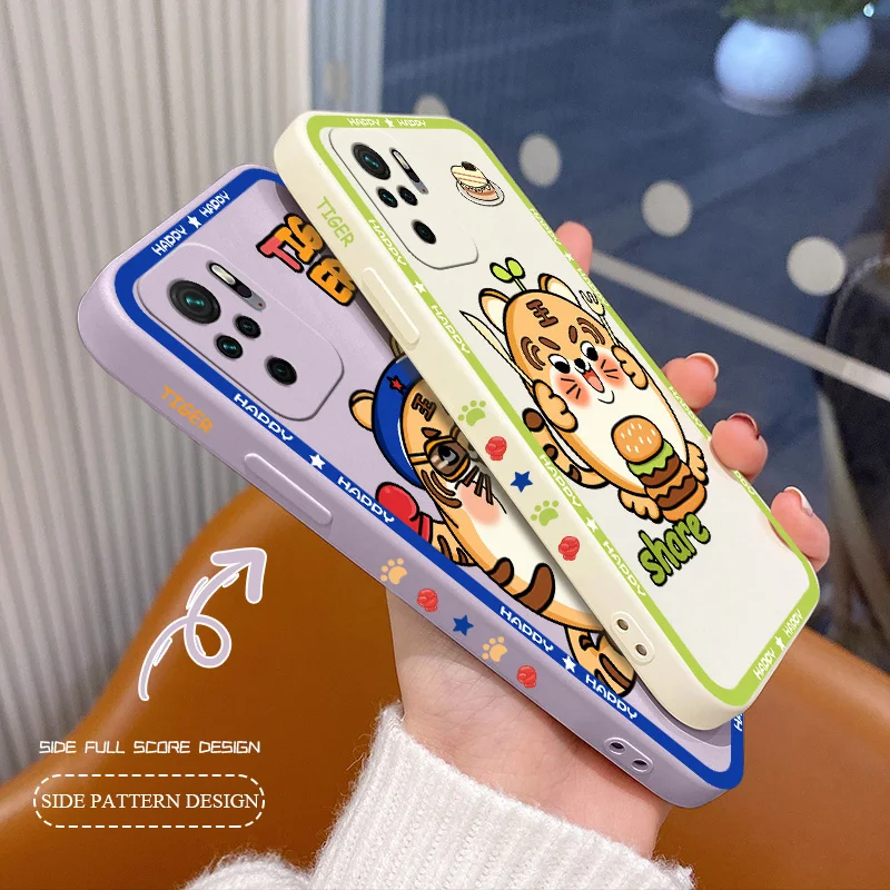 

Angry Tiger Case For Xiaomi Redmi Note 10 10S 9T 9 8 7 Pro Max Redmi 9 9A 9T K40 K30 K20 Pro Ultra Thin Soft Phone Cover Case
