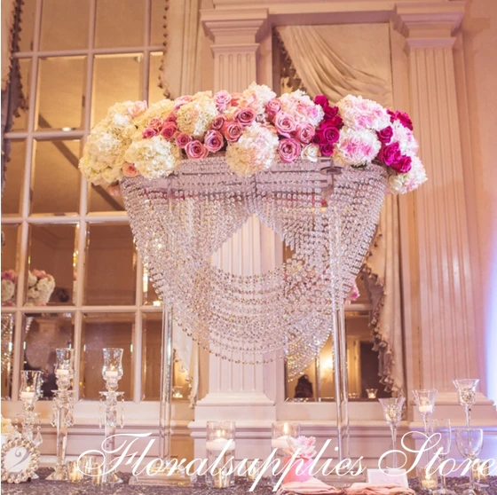 

Wedding decoration Crystal flower stand Table Centerpiece Flower Stand for wedding and party table decoration