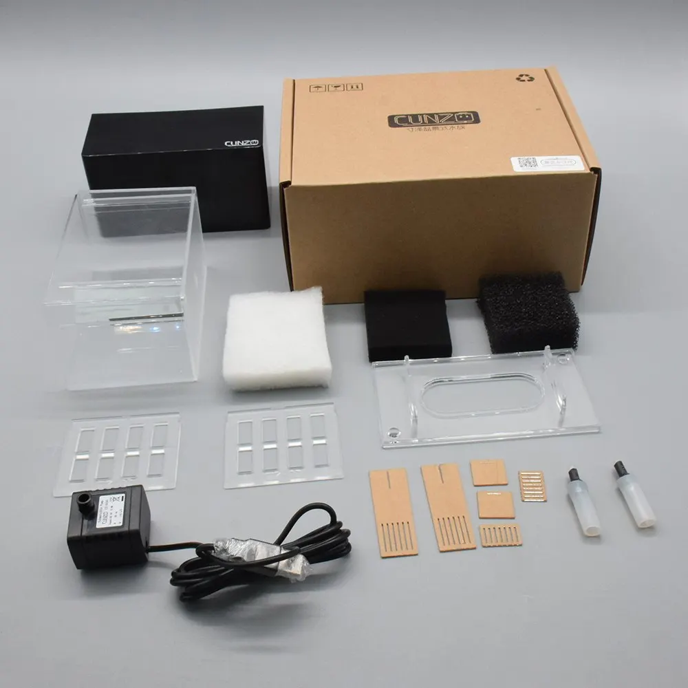 USB Аквариум Мини пластиковый аквариум портативный Настольный аквариумный аквариум с фильтром воды светодиодный тихий