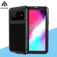 love mei powerful shock dirt proof water resistant metal armor cover phone case for samsung galaxy s10 5g s10 pluss10 e